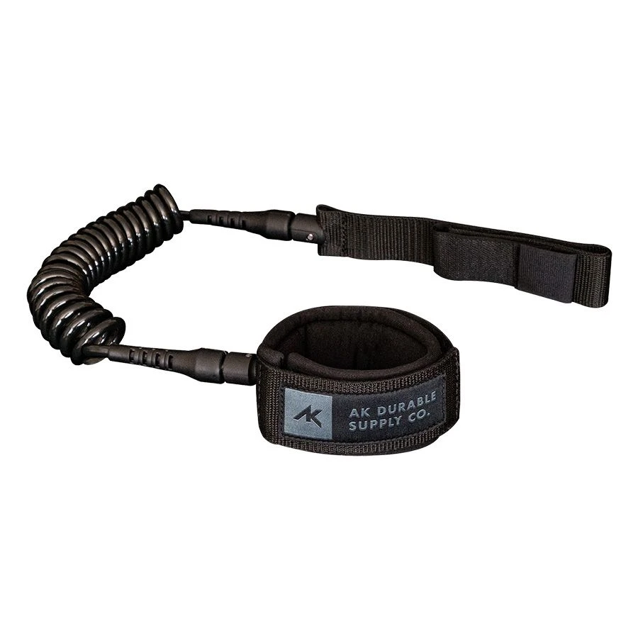 AK Coil Wingboarding Calf/ Ankle Leash - Black And Teal 6' Discounts Apply !