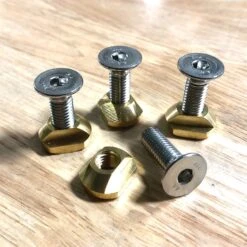 M8 Hydrofoil Brass Track Nuts(4) And Stainless Steel M8 X 25mm Mounting Screws(4) Discounts Apply !